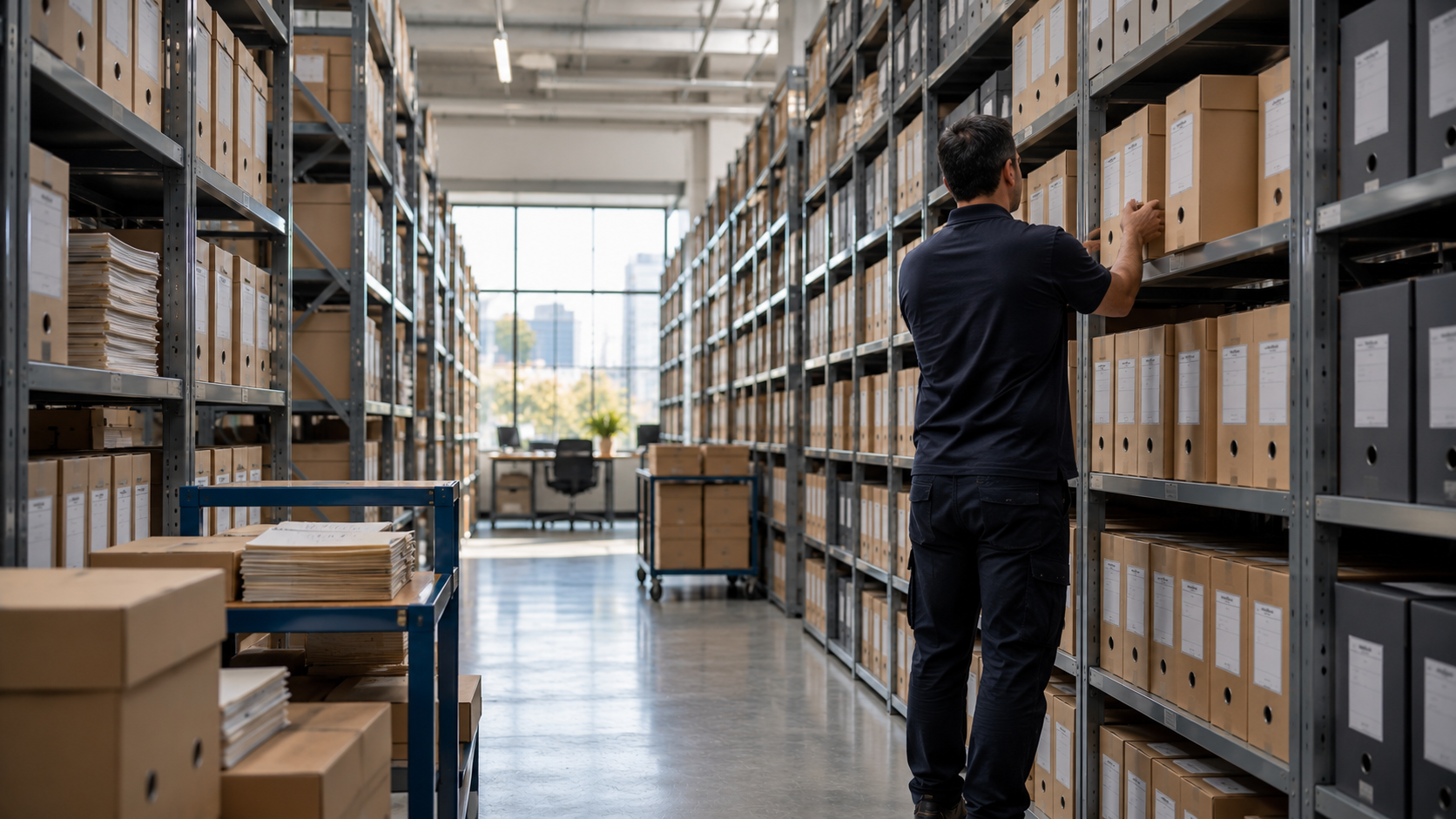A guarda externa permite retirar documentos pouco utilizados da estrutura da empresa sem perder o controle sobre o acervo.